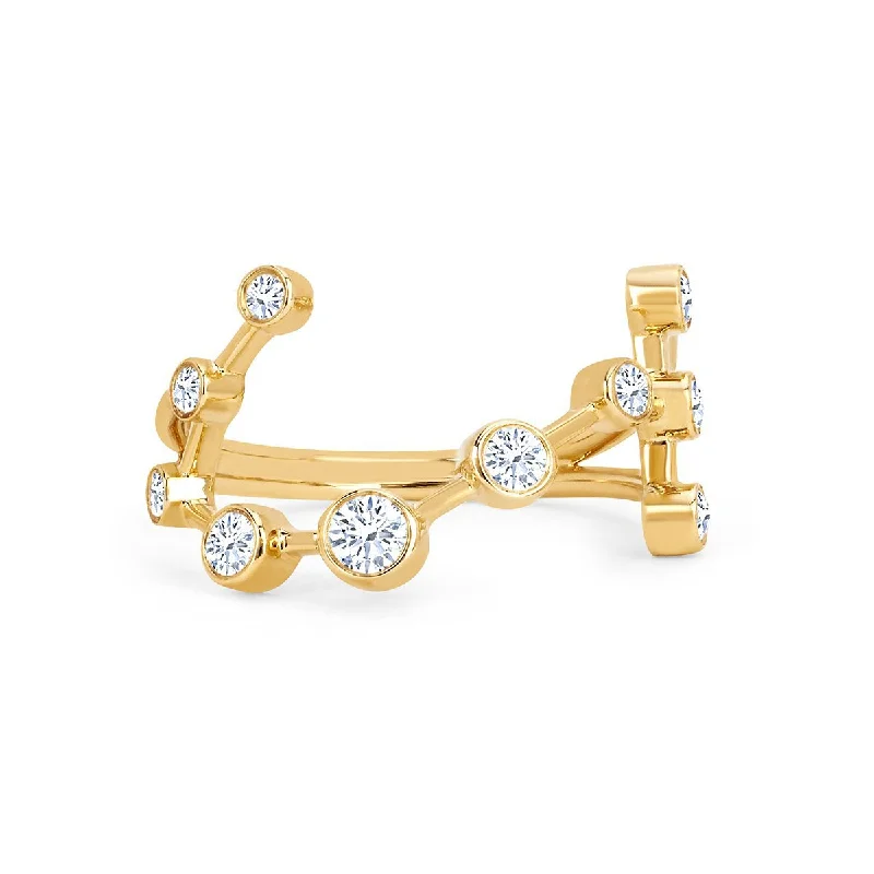 women’s vintage rings-Scorpio Diamond Constellation Ring