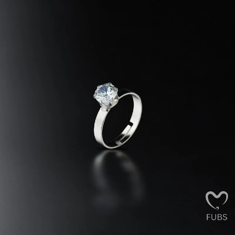 women’s cushion-cut rings-American Diamond Proposal Special Adjustable Ring