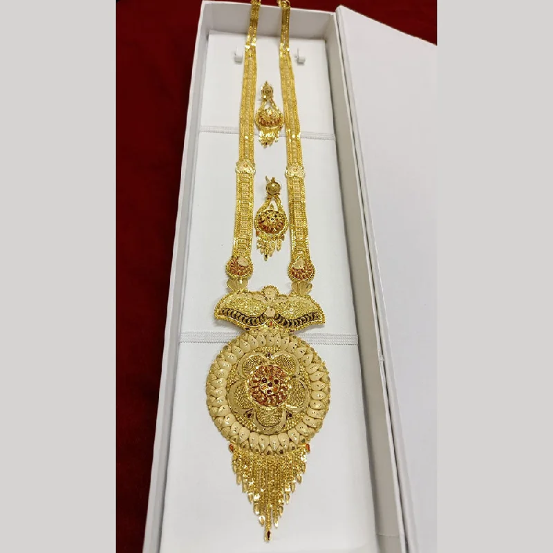 women’s gold-plated necklaces-Pari Art Jewellery Forming Long Necklace Set