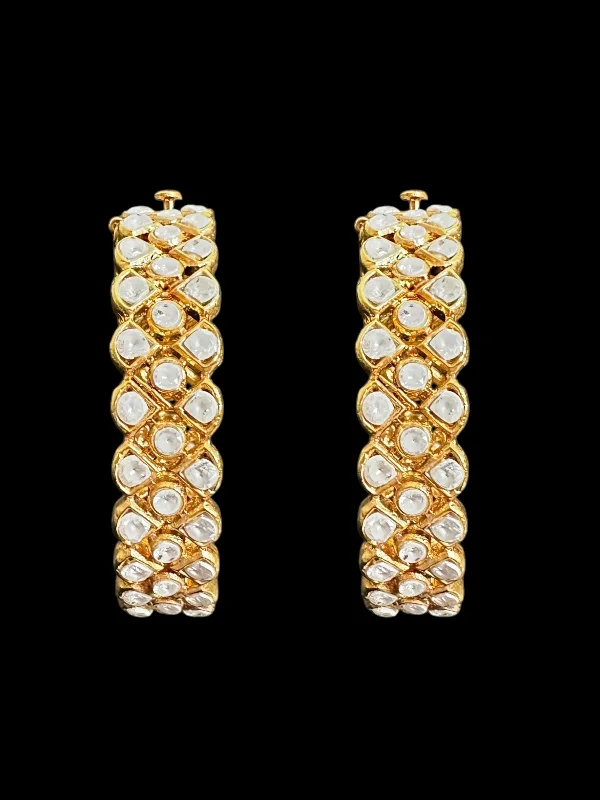 women’s silver cuff bracelets-B304 Gold plated zircon bangles ( READY TO SHIP )