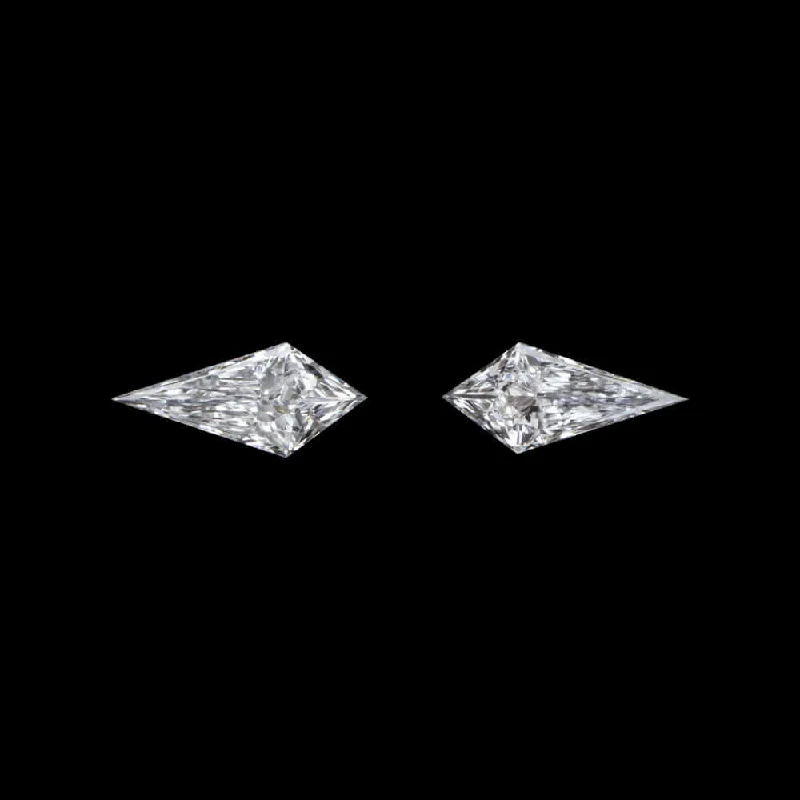 women’s square earrings-0.15ct KITE SHAPE DIAMOND MATCHING PAIR STUD EARRINGS NATURAL ACCENT BRILLIANT