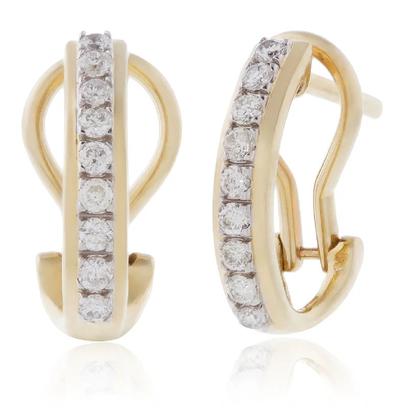 women’s stud earrings with diamonds-10K Yellow Gold 0.35ct Diamond Earrings