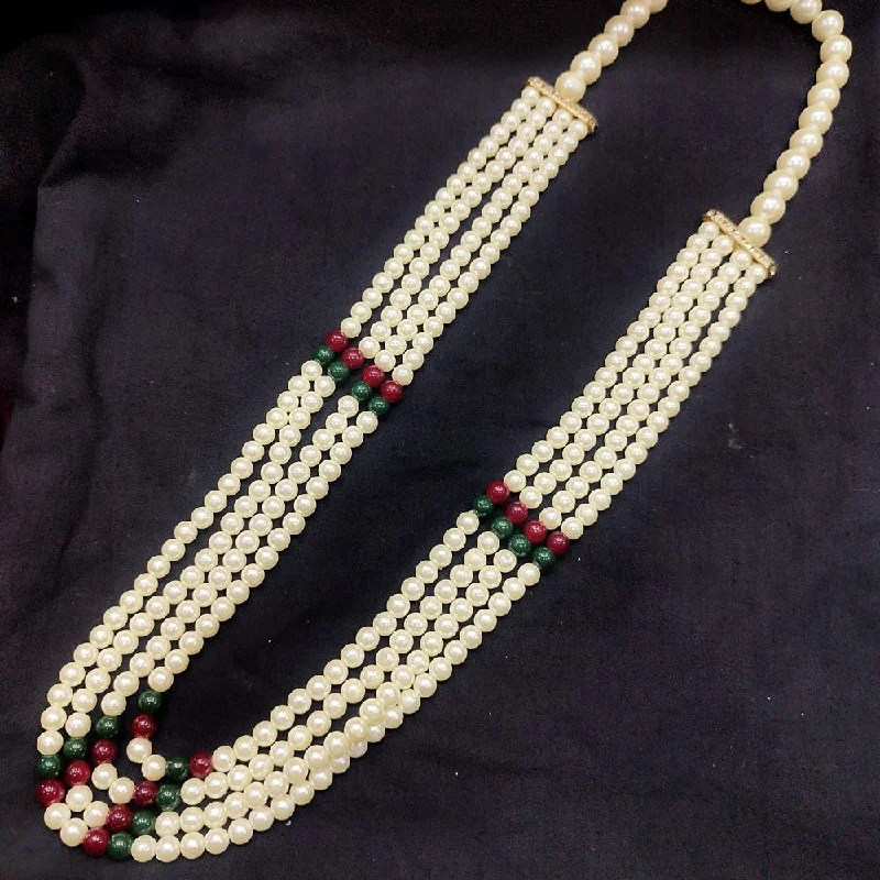 women’s long chain necklaces-Akruti Collection Pearl Long Necklace