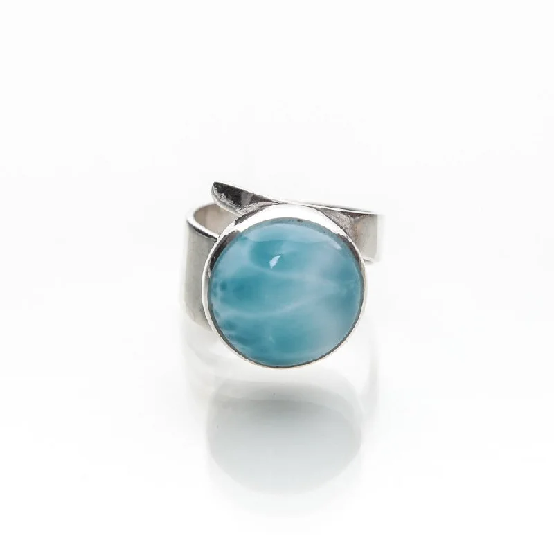 women’s 3-stone rings-Larimar Ring Marla