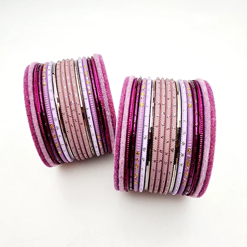 women’s gemstone cuff bracelets-Belinda Bangle Set