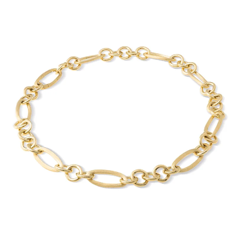 women’s classic chain necklaces-Jaipur Link Collection 18K Yellow Gold Mixed Link Necklace