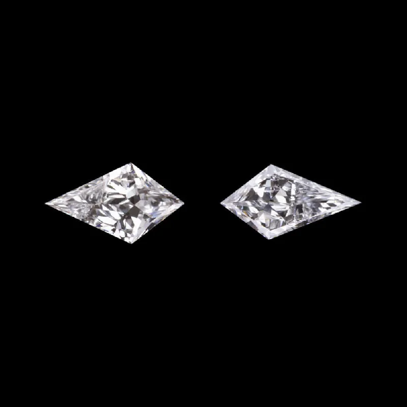 women’s antique earrings-0.22ct KITE SHAPE CUT DIAMOND MATCHING PAIR STUD EARRINGS LOZENGE ACCENT 1/4ct