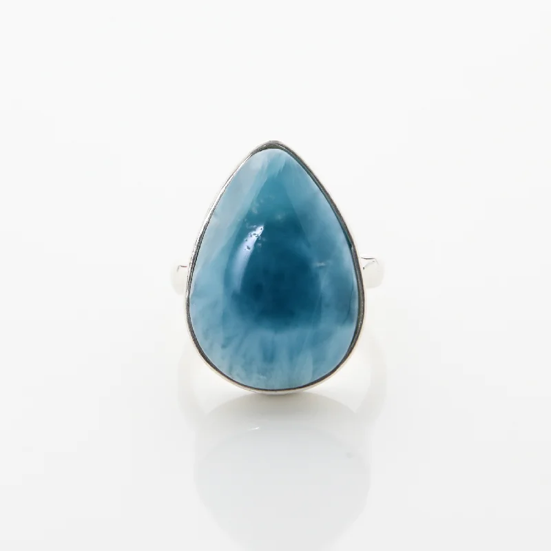 women’s adjustable rings-Larimar Ring Acacia