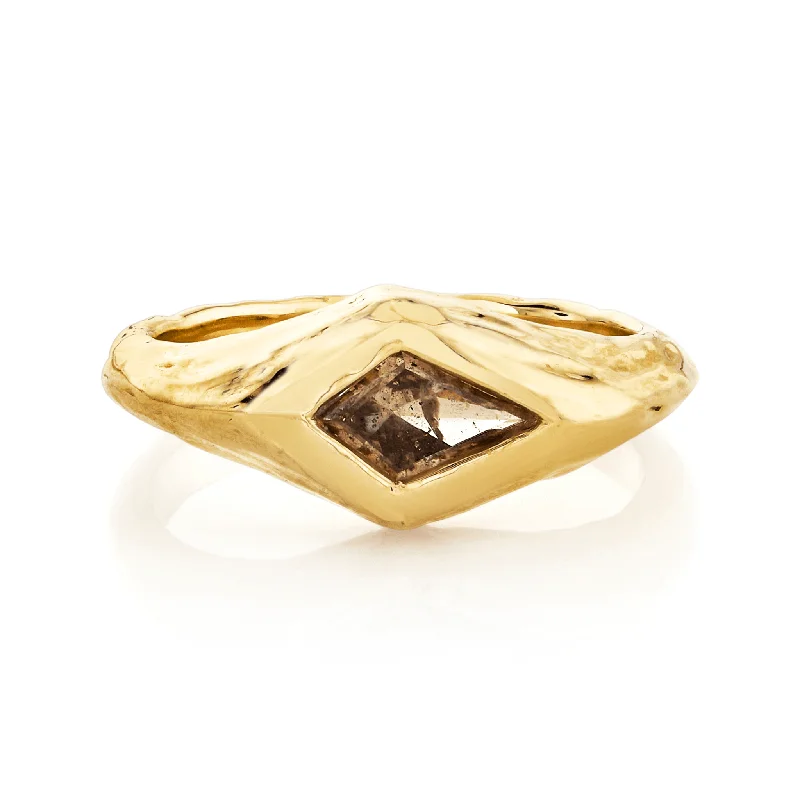 women’s infinity rings-Kite Brown Diamond River Ring | Ready to Ship