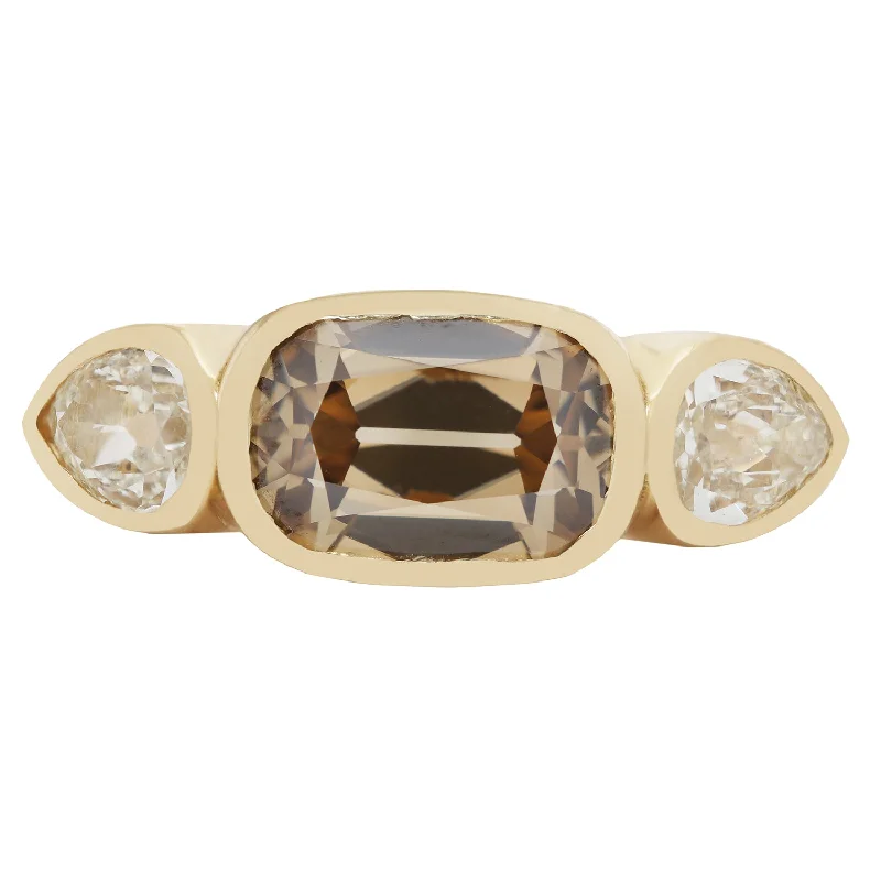 women’s bridal engagement rings-Cognac Radiance Diamond Ring