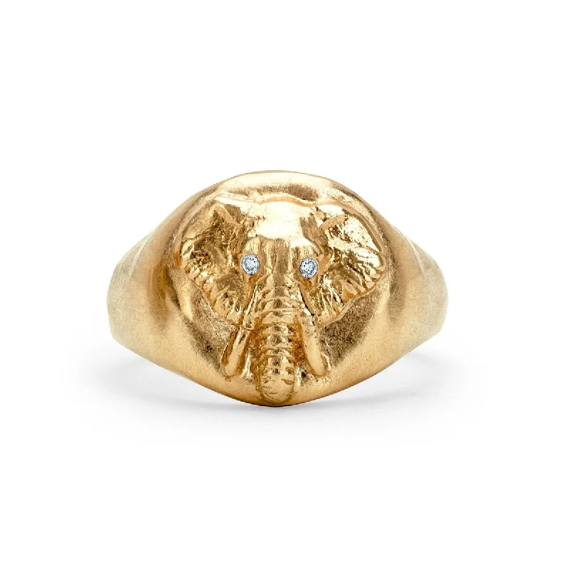 women’s custom engagement rings-Lucky Tembo Signet Ring