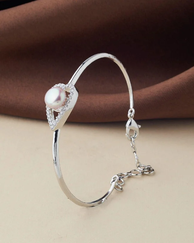 women’s charm bangles-Elegant and classy Pearl Bangle