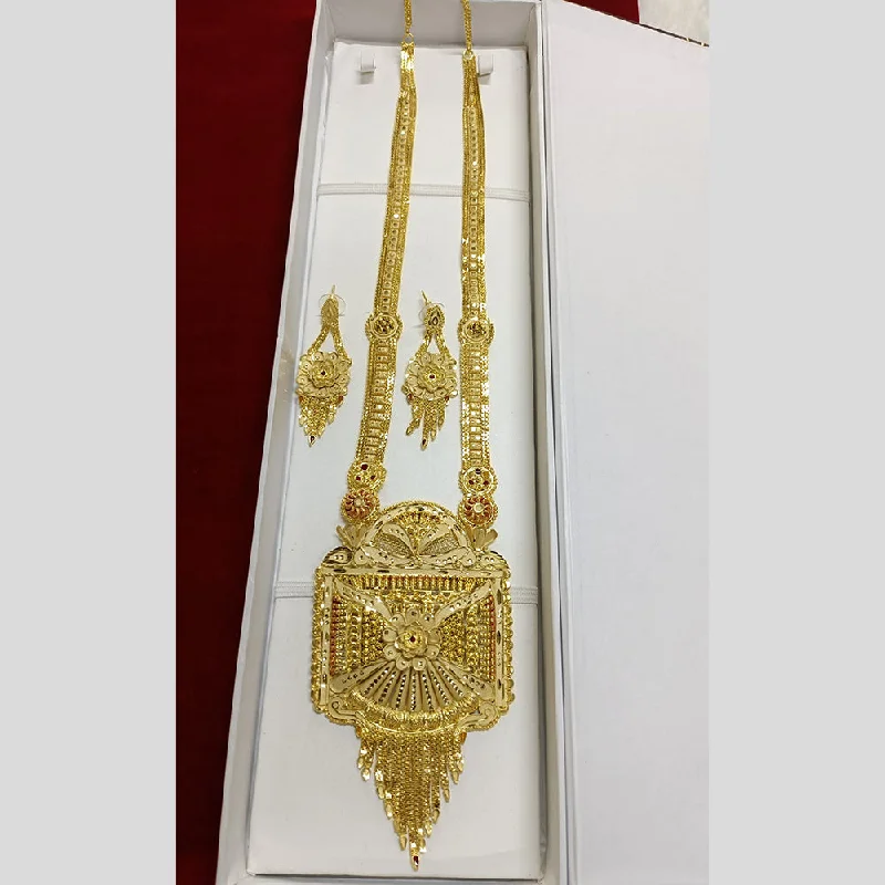 women’s solid gold necklaces-Pari Art Jewellery Forming Long Necklace Set