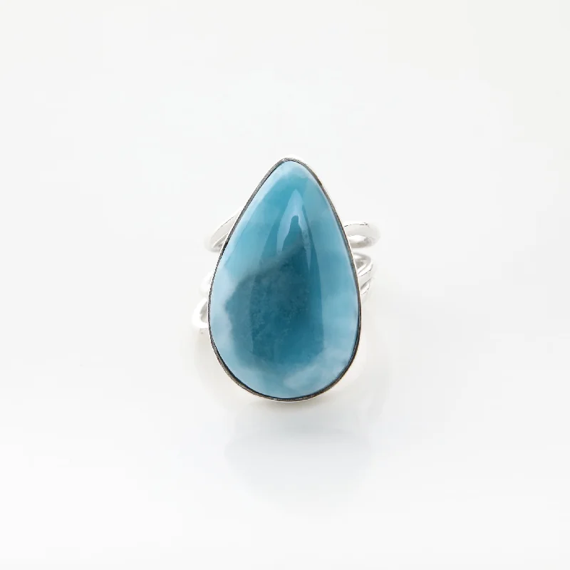 women’s fashion rings-Larimar Ring Payton