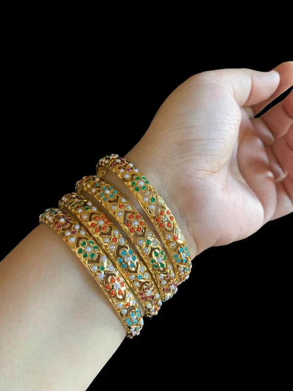 women’s boho bracelets-B36 Amira navratan  bangles (READY TO SHIP )