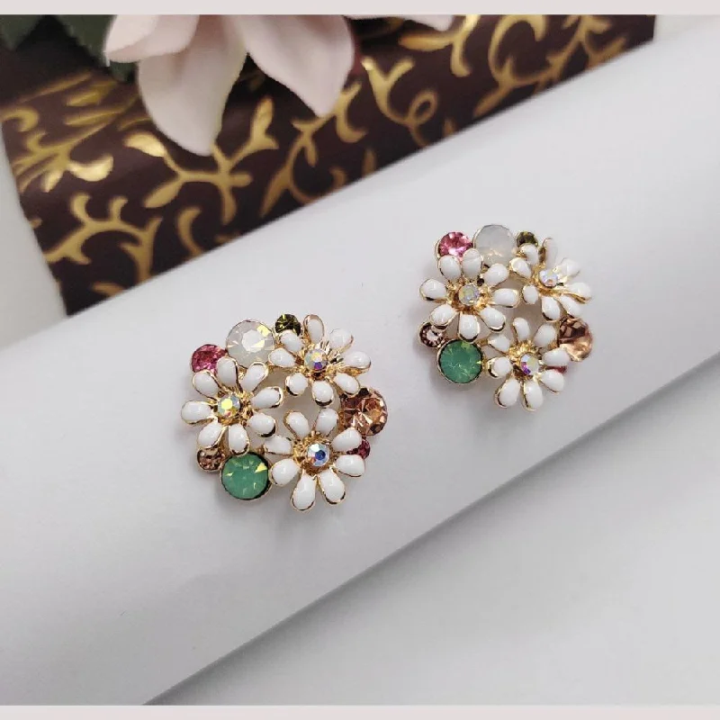 women’s crystal drop earrings-Aamrapali Austrian Stone Stud Earrings