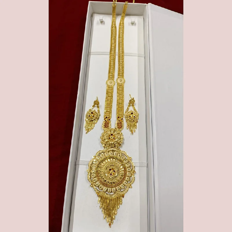 women’s simple gold necklaces-Pari Art Jewellery Forming Long Necklace Set