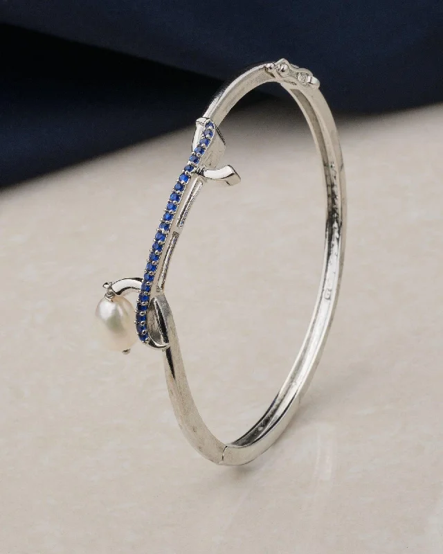 women’s pearl bracelets-Trendy Pearl Bangle B01972