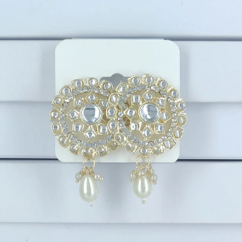 women’s sapphire stud earrings-Corbeda Fashion Gold Plated Dangler Earrings