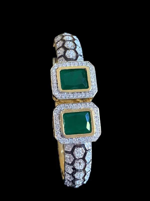 women’s diamond bracelets-B53 Victorian kada (GREEN  )(READY TO SHIP )