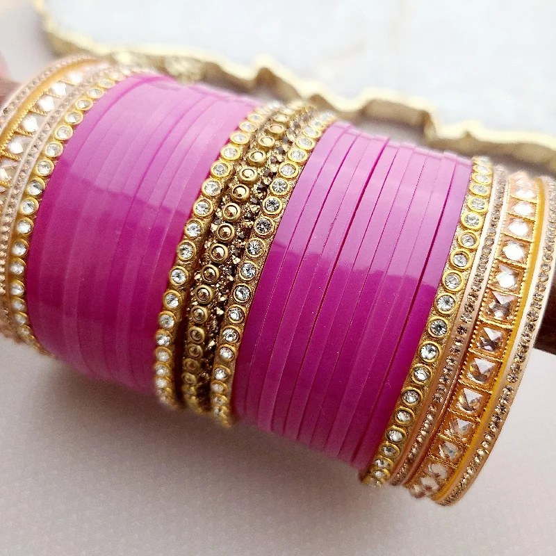 women’s bold bangles-Reenu Bridal Bangle Set