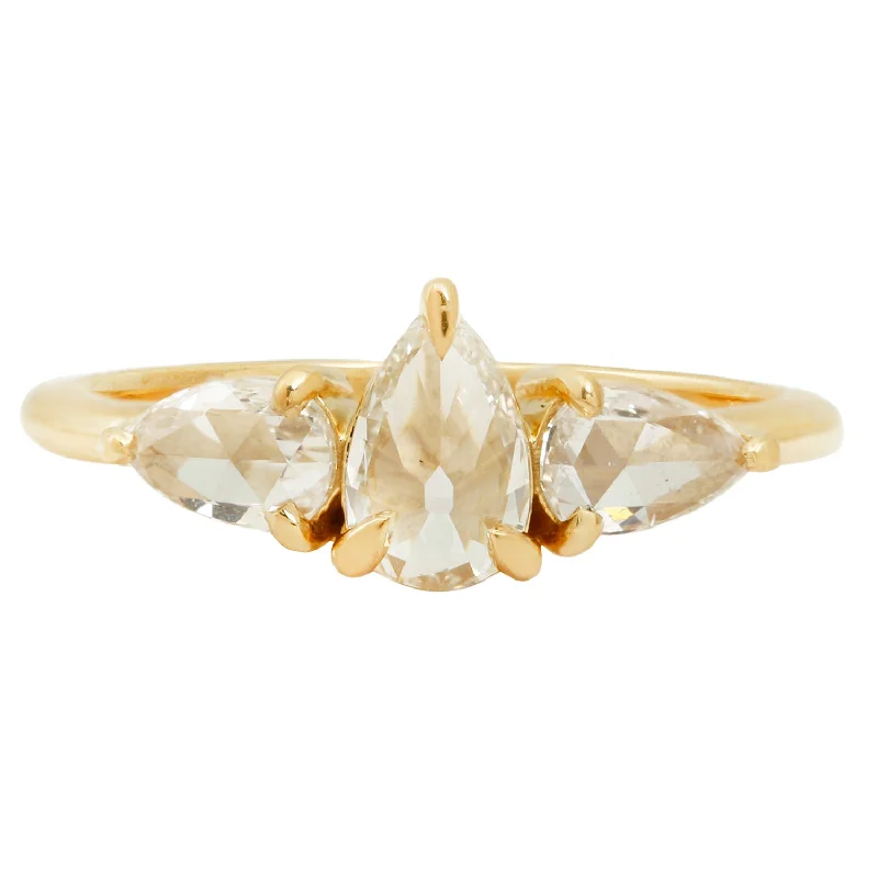 women’s three-stone engagement rings-Odette Three Diamond Ring