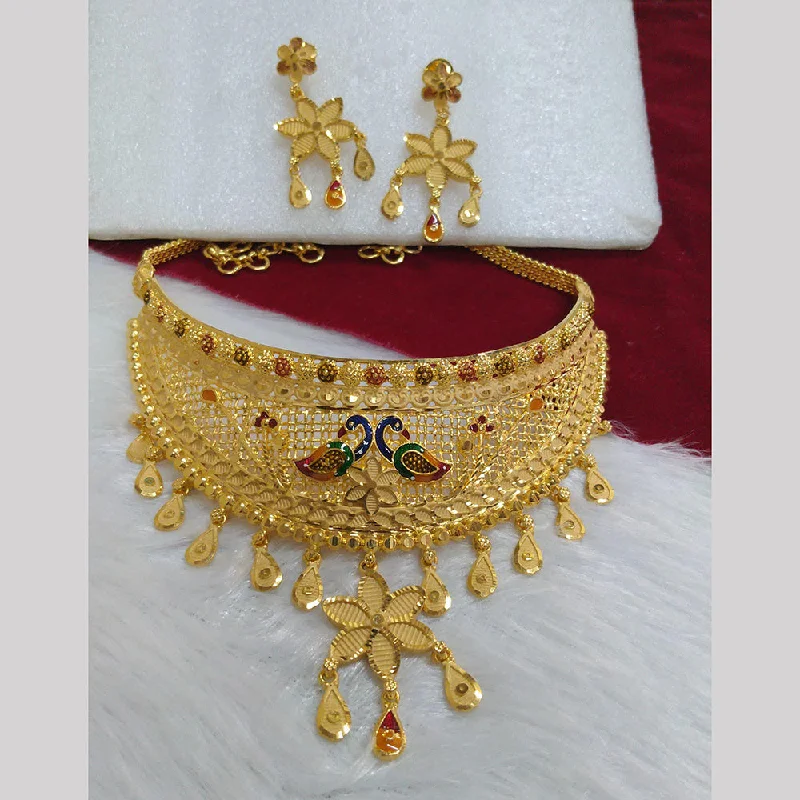 women’s choker necklaces-Pari Art Jewellery Forming Choker Necklace Set