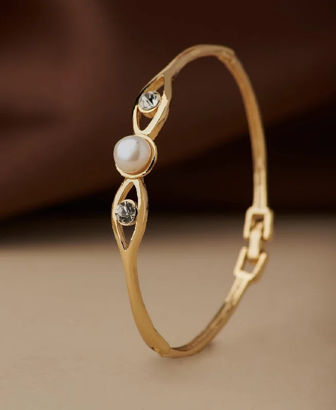 women’s layered bracelets-Elegant and Classy Pearl Bangle