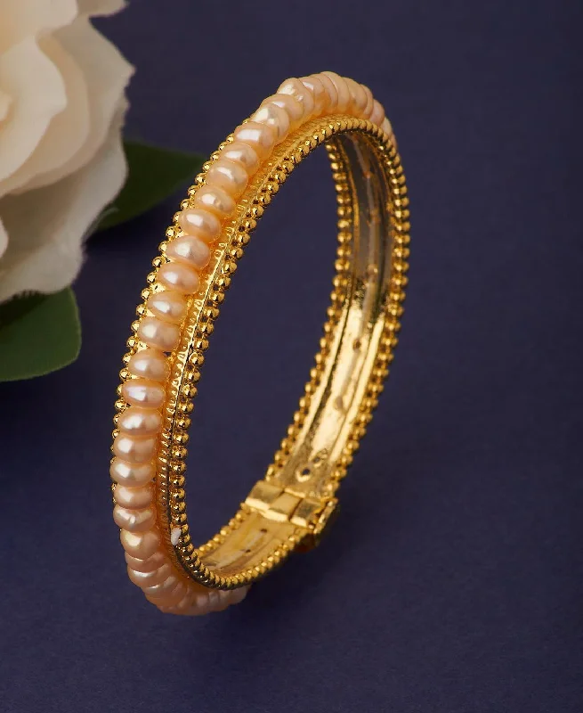 women’s infinity bracelets-Beautiful and Classy Pearl Bangle