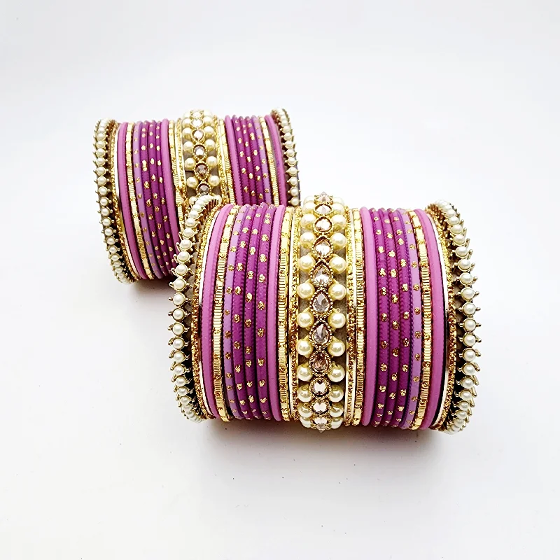 women’s amethyst bangles-Sabrina Bangle Set