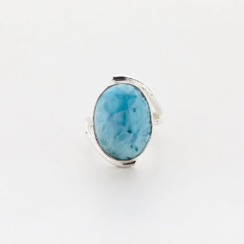 women’s eternity rings-Larimar Ring Ostua