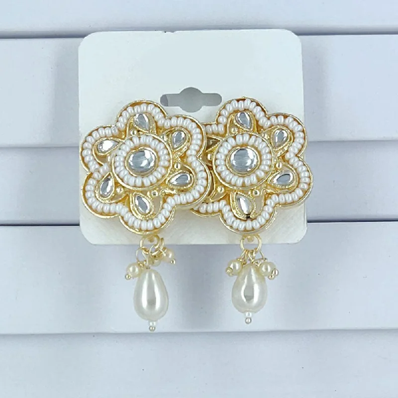 women’s handmade earrings-Corbeda Fashion Gold Plated Dangler Earrings