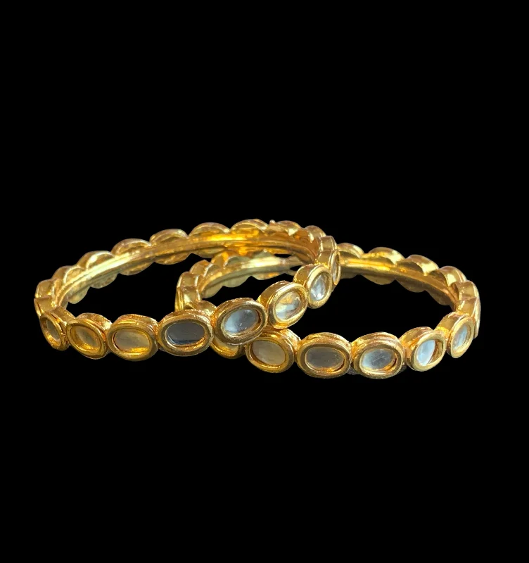 women’s wedding bangles-B182 kundan bangles  (READY TO SHIP)