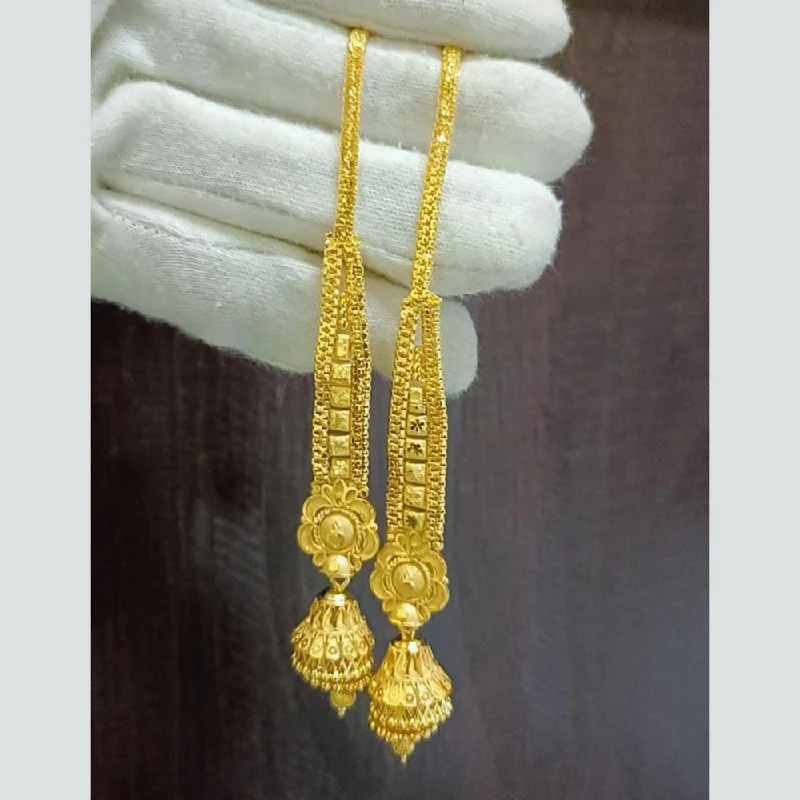 women’s personalized earrings-Pari Art Jewellery Gold Forming Jhumki Earrings