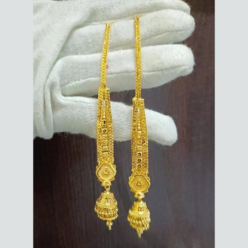 women’s matching earrings-Pari Art Jewellery Gold Forming Jhumki Earrings