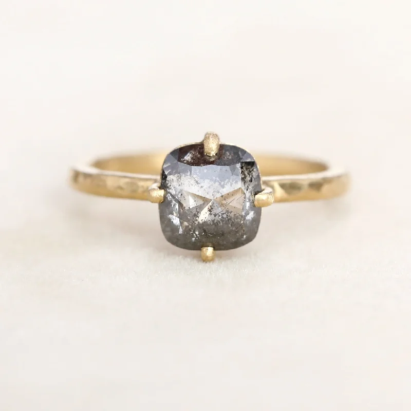 women’s solitaire engagement rings with diamonds-1.73 dark grey diamond ring