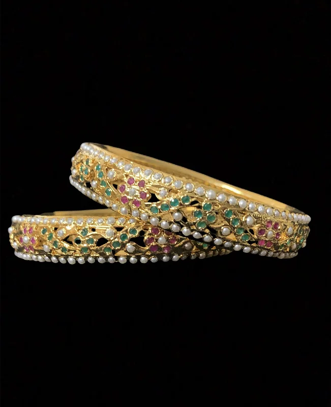 women’s modern bangles-B88 Leela red green bangles  ( READY TO SHIP )