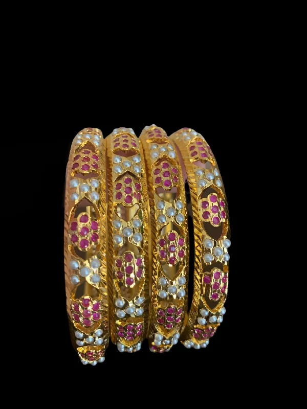 women’s elegant cuff bracelets-B91  Shama  Ruby  bangles ( READY TO SHIP )