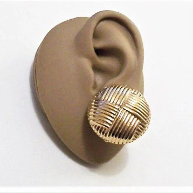 women’s vintage earrings-Manath Jewels Gold Plated Matte Finish Korean Style Stud Earrings