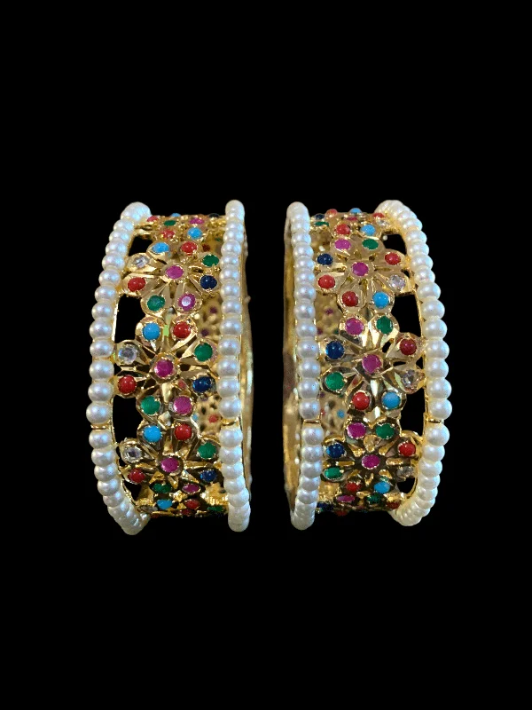 women’s cuff bangles-B32  Aleezay navratan  bangles ( READY TO SHIP )