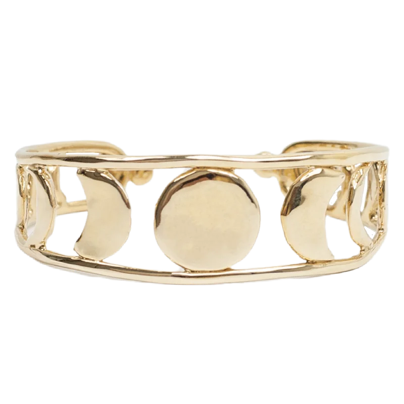 women’s tennis bangles-Moon Phase Cuff