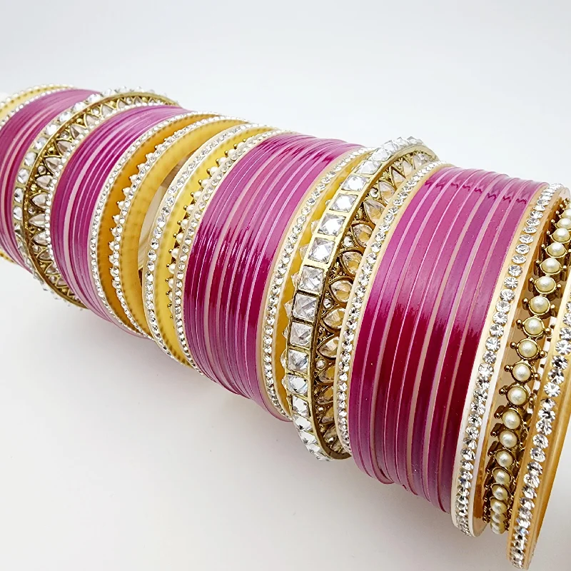 women’s chic bangles-Balvir Bridal Bangle Set