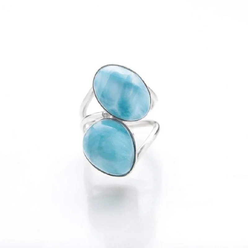 women’s wedding ring sets-Larimar Ring Avaya