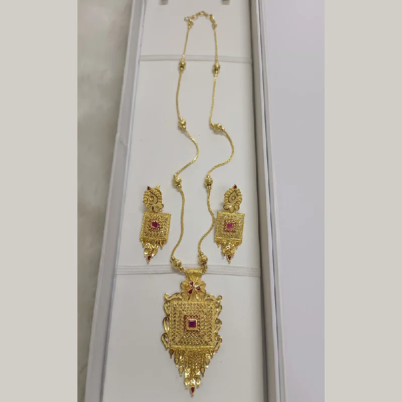 women’s gold necklaces-Pari Art Jewellery Forming Long Necklace Set