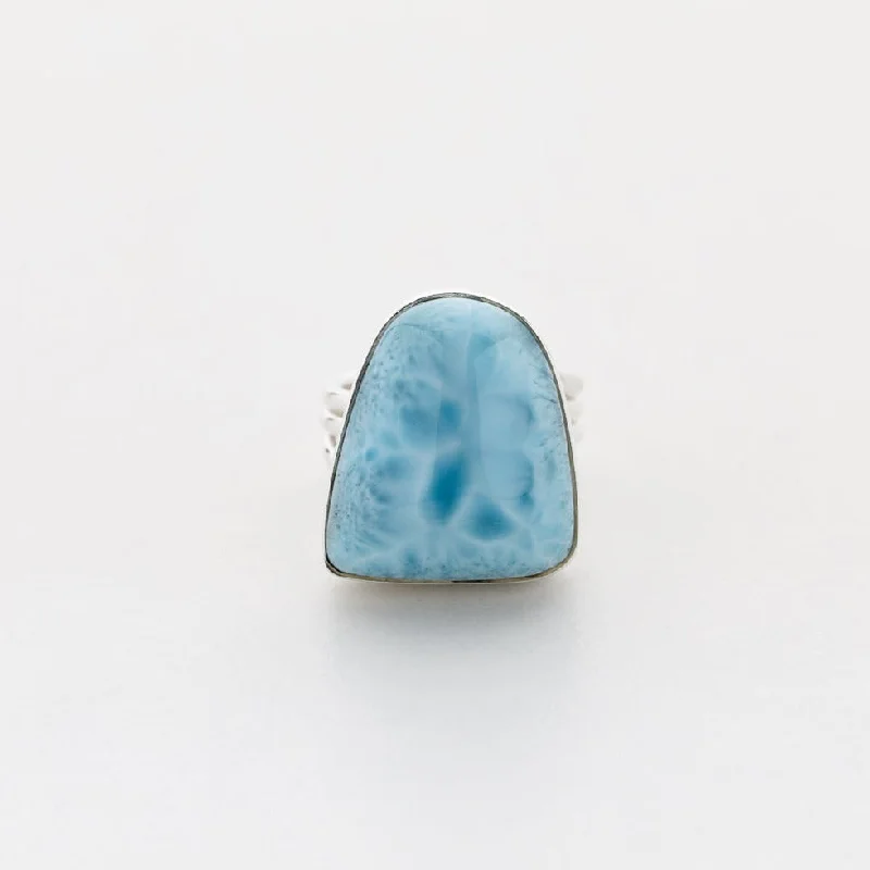 women’s chunky rings-Larimar Ring Prado