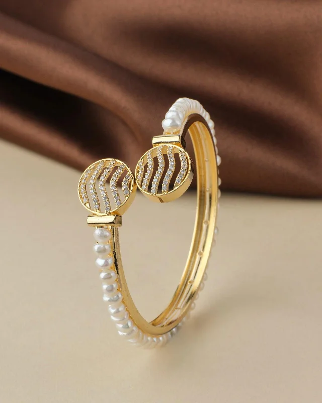 women’s spiritual bangles-Beautiful and Classy Pearl Bangle