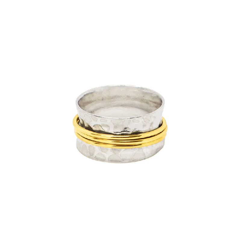 women’s cushion-cut rings-The Worry Ring in Gold & Silver